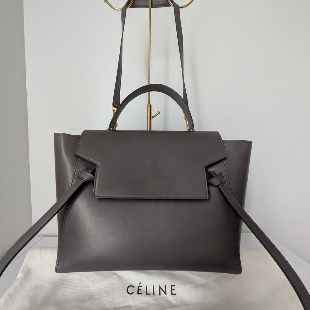 Gray Leather Women's Bag
